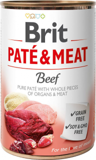 Brit PateMeat Beef Karma z wołowiną dla psa 400g