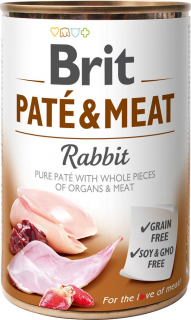 Brit PateMeat Rabbit Karma z królikiem dla psa 400g