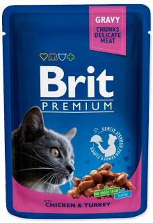Brit Premium Cat with ChickenTurkey Karma z kurczakiem i indykiem dla kota 100g