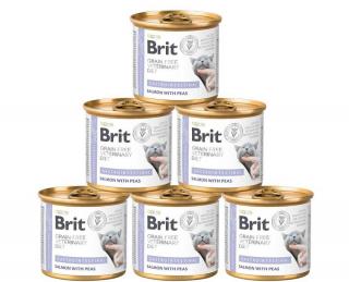 Brit Veterinary Diet Gastrointestinal SalmonPea Karma z łososiem dla kota 6x200g PAKIET
