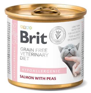 Brit Veterinary Diet Hypoallergenic SalmonPea Karma z łososiem dla kota 200g