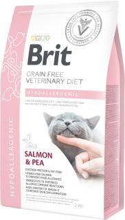 Brit Veterinary Diet Hypoallergenic SalmonPea Karma z łososiem dla kota 2kg