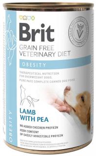 Brit Veterinary Diet Pies Obesity LambPea Karma z jagnięciną dla psa 400g