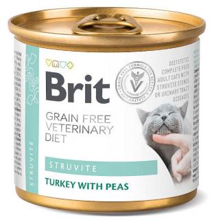 Brit Veterinary Diet Struvite TurkeyPea Karma z indykiem dla kota 200g