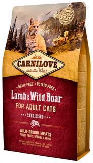 Carnilove CAT Grain Free LambWild Boar Sterilised Karma z jagnięciną i dziczyzną dla kota 6kg [Data ważności: 19.05.2025]