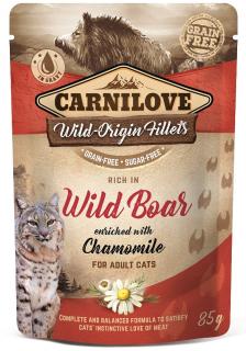 Carnilove CAT Wild BoarChamomile Karma z  dziczyzną i rumiankiem dla kota 85g