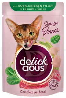 Delickcious DuckChicken Fillets in Sauce Karma z kaczką i kurczakiem dla kota 85g