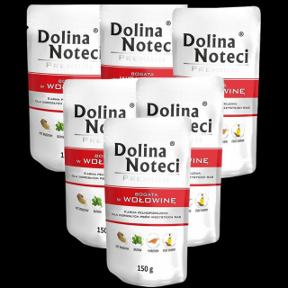 Dolina Noteci Premium Adult Karma z wołowiną dla psa 10x150g PAKIET