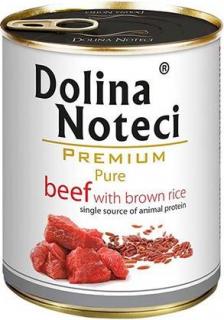 Dolina Noteci Premium Pure Beef with brown rice Karma z wołowiną i brązowym ryżem dla psa 800g