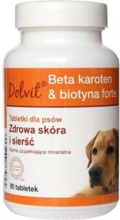 Dolvit Beta KarotenBiotyna Forte dla psa Suplement diety 90 tab.