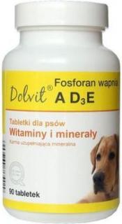 Dolvit Fosforan wapnia AD3E dla psa Suplement diety 90 tab.