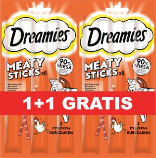 Dreamies Meaty Sticks Przysmak z pysznym kurczakiem dla kota 2x30g (1+1 GRATIS)