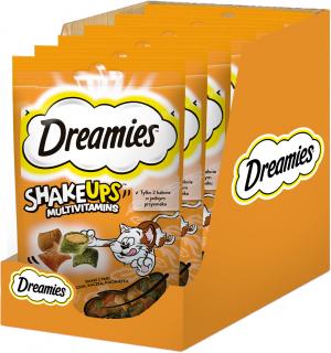 Dreamies Shake Ups Multivitamins Przysmak z kurczakiem, kaczką i kocimiętką dla kota 6x55g OPAKOWANIE ZBIORCZE