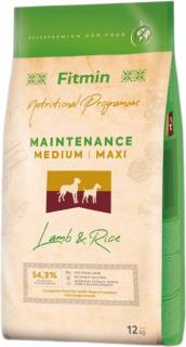 Fitmin Maintenance Medium/Maxi LambRice Karma z jagnięciną dla psa 12kg 12kg + 1 kg GRATIS
