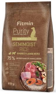 Fitmin Purity Rice Semimoist RabbitLamb Karma z królikiem i jagnięciną dla psa 800g