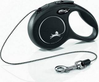 Flexi Smycz dla psa New Classic CORD rozm. XS kolor czarny WYPRZEDAŻ