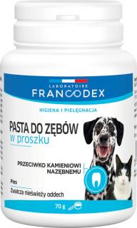 Francodex Pasta do zębów w proszku dla psa i kota 70g