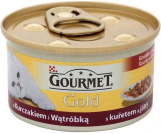 Gourmet Gold Karma z kurczakiem i wątróbką w sosie dla kota 85g