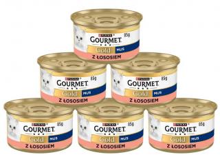 Gourmet Gold Karma z łososiem dla kota (mus) 12x85g PAKIET