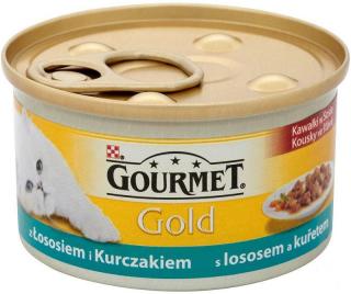 Gourmet Gold Karma z łososiem i kurczakiem w sosie dla kota 85g