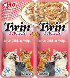 Inaba Ciao Twin Packs Recipe TunaChicken Karma z kurczakiem i tuńczykiem dla kota 2x40g