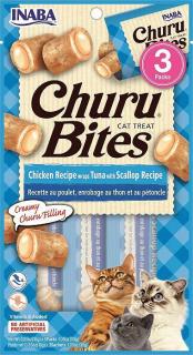 Inaba Przysmak Churu Bites Chicken Wraps Tuna with Scallop dla kota op. 3x10g