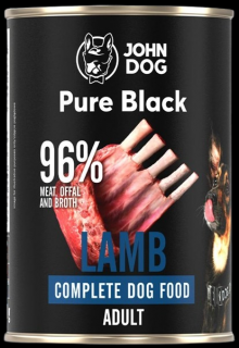 John Dog Pure Black Adult Lamb Karma z jagnięciną dla psa 400g