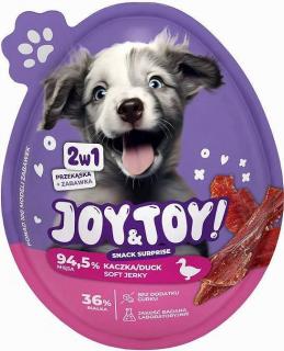 JOYTOY DOG Jajko Niespodzianka Przysmak z kaczką + zabawka 2w1 dla psa op. 20g