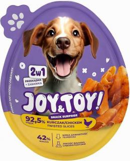 JOYTOY DOG Jajko Niespodzianka Przysmak z kurczakiem + zabawka 2w1 dla psa op. 20g