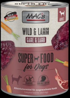 Mac's Dog Adult Karma z dziczyzną i jagnięciną dla psa 800g