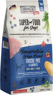 Mac's Dog Monoprotein Adult Large TurkeySweet Potato Karma z indykiem dla psa 12kg WYPRZEDAŻ [Data ważności: 02.2025]