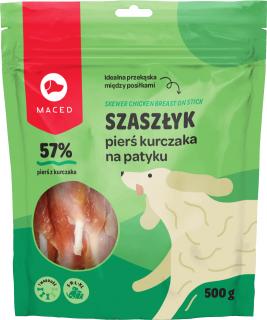 Maced Szaszłyk Pierś z kurczaka na patyku dla psa op. 500g