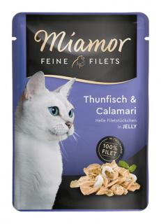 Miamor Feine Filets Karma z tuńczykiem i kalmarami dla kota saszetka 100g