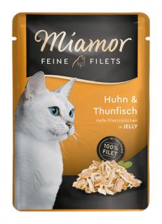 Miamor Feine Filets Karma z tuńczykiem i kurczakiem dla kota saszetka 100g