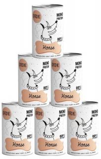 Paka Zwierzaka Mono Protein Horse PEPE Karma z koniną 6x400g PAKIET