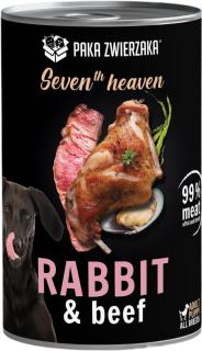 Paka Zwierzaka Seventh Heaven RabbitBeef Karma z królikiem i wołowiną dla psa 400g