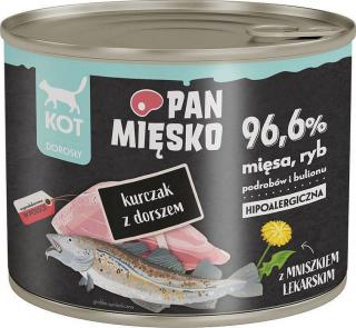 Pan Mięsko Cat Karma z kurczakiem i dorszem dla kota 200g