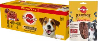 Pedigree MIXED SELECTION JELLY Karma w galaretce dla psa 40x100g + Pedigree Ranchos Superfoods 70g GRATIS WYPRZEDAŻ