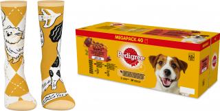 Pedigree MIXED SELECTION JELLY Karma w galaretce dla psa 40x100g + SKARPETKI PEDIGREE GRATIS WYPRZEDAŻ