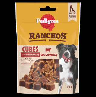 Pedigree Ranchos Cubes Przysmak z wołowiną dla psa 70g