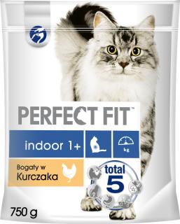 Perfect Fit Cat Indoor 1+ Karma z kurczakiem dla kota 750g