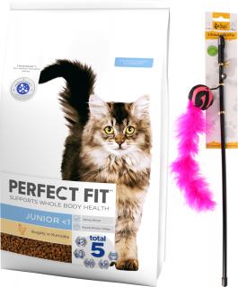 Perfect Fit Cat Junior Karma z kurczakiem dla kociąt 7kg + Wędka dla kota GRATIS