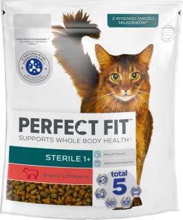 Perfect Fit Cat Sterile 1+ Karma z wołowiną dla kota 750g