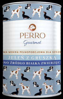 Perro Gourmet Junior Karma z jeleniem i gruszką dla szczeniaka 400g