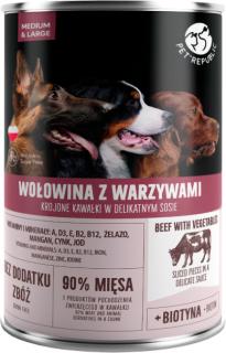 Pet Republic Karma z wołowiną i warzywami dla psa 1250g