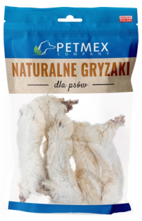 Petmex Przysmak Łapki królicze z futrem dla psa 100g