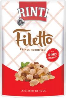 Rinti Filetto Karma z kurczakiem i wołowiną w galaretce dla psa saszetka 100g