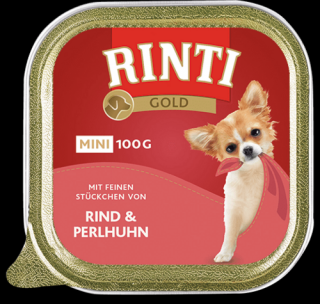 Rinti Gold Mini  Karma z Wołowina i perliczką (rindperlhuhn)  dla psa 100g