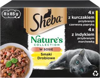 Sheba Nature's Collection Smaki Drobiowe Karma w sosie dla kota 8x85g WYPRZEDAŻ