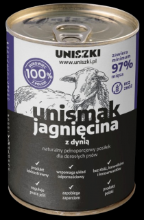 Uniszki Unismak Adult Karma z jagnięciną dla psa 410g